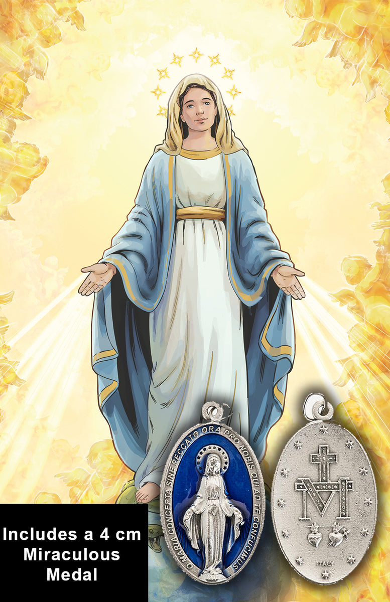 Medal Knight Miraculous Medal & Card Print