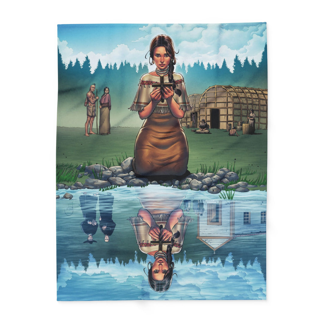 Lily of the Mohawks - Kateri Tekakwitha - Fleece Blanket