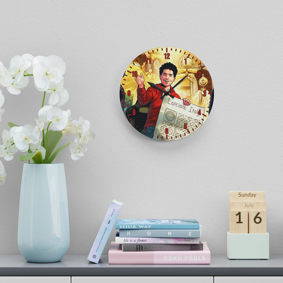 Carlo Acutis Acrylic Wall Clock
