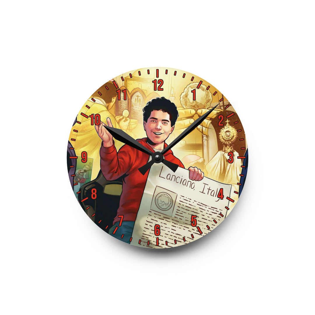 Carlo Acutis Acrylic Wall Clock