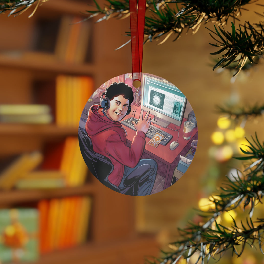 Carlo Acutis Metal Christmas Ornament