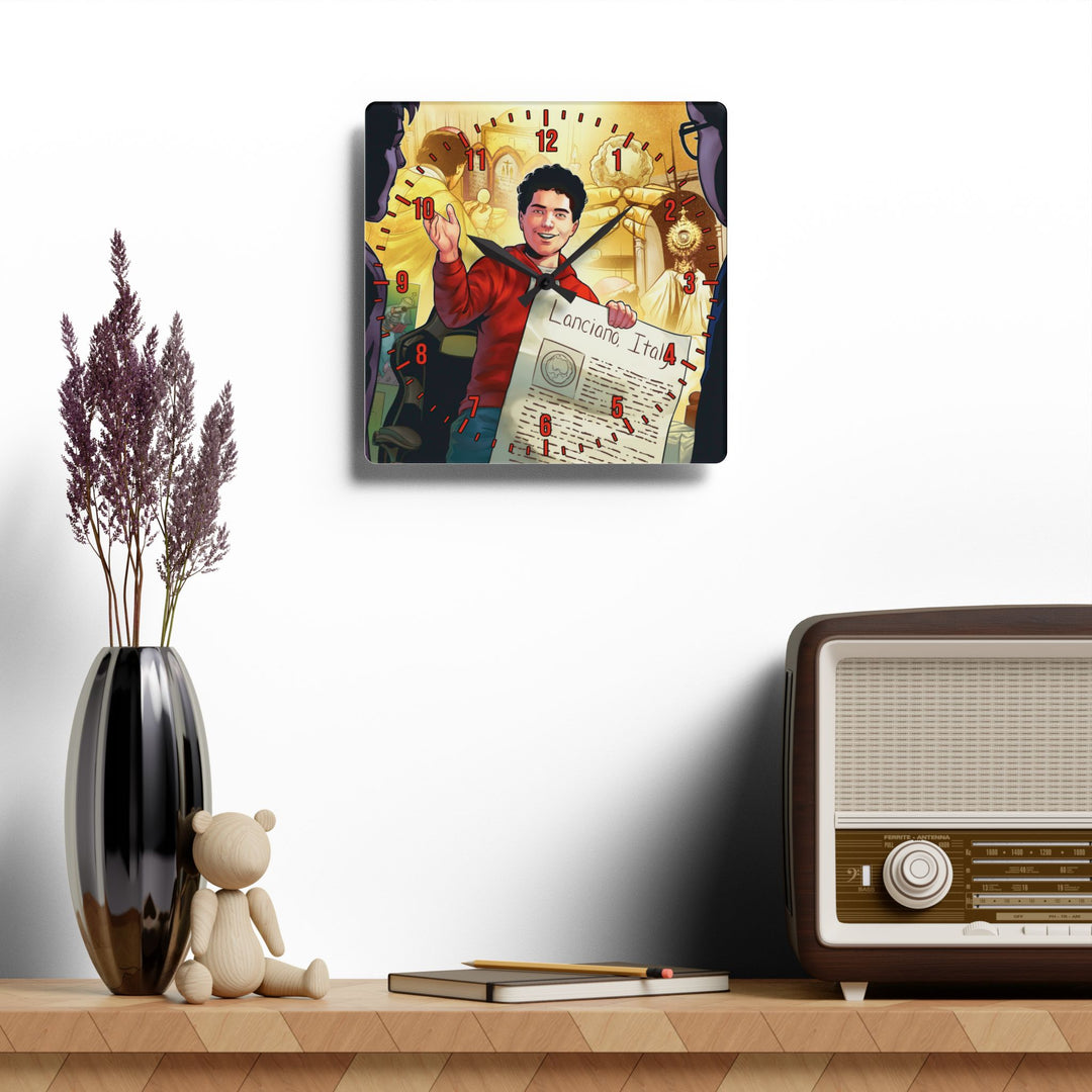 Carlo Acutis Acrylic Wall Clock