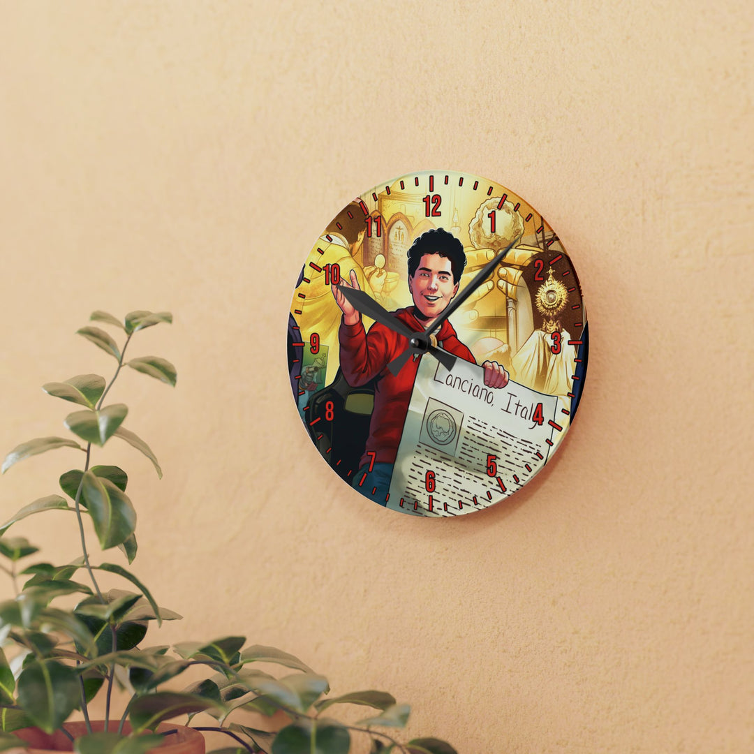 Carlo Acutis Acrylic Wall Clock