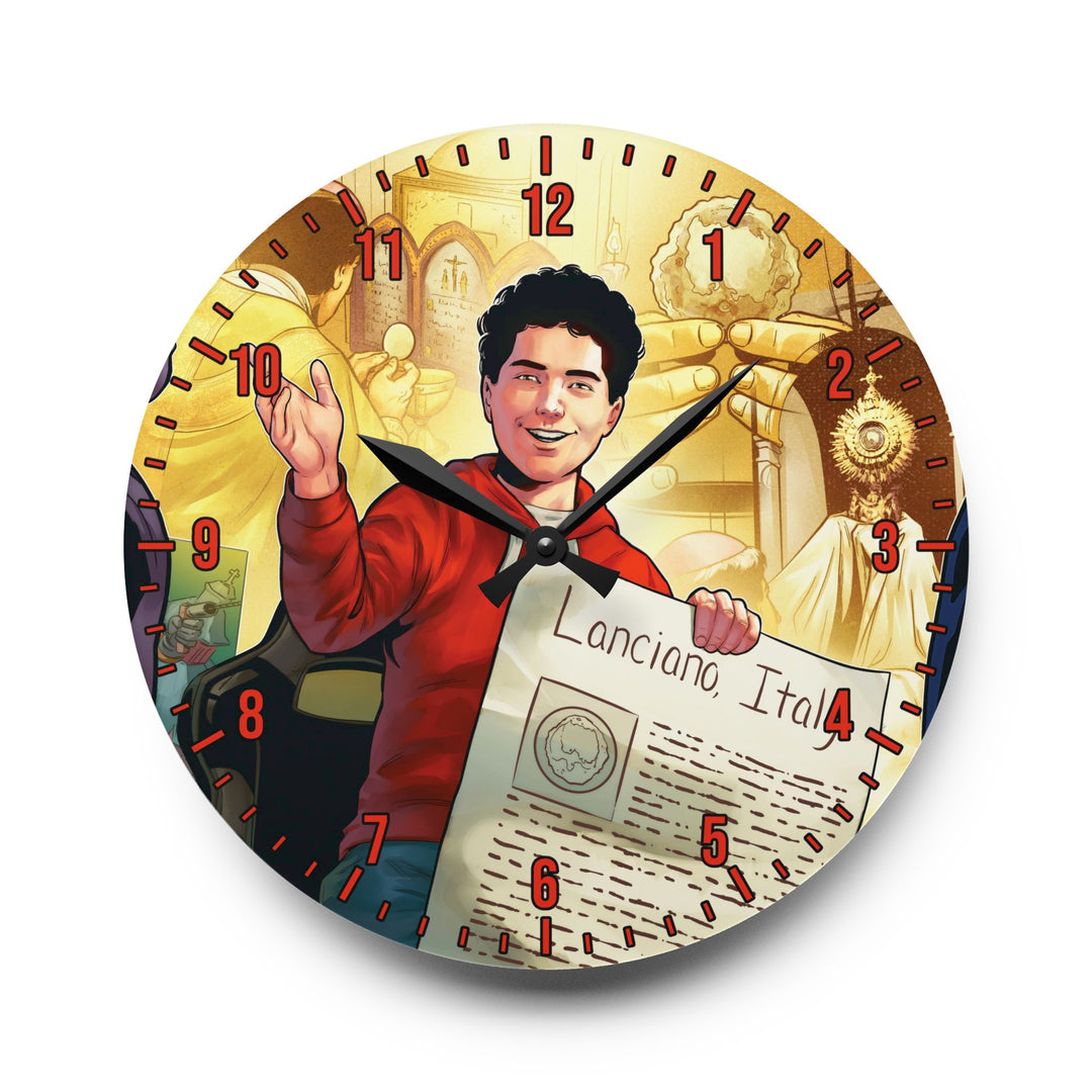 Carlo Acutis Acrylic Wall Clock