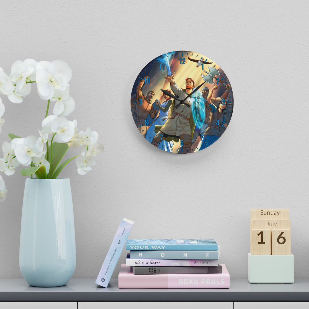 Finnian and the Seven Mountains Acrylic Wall Clock