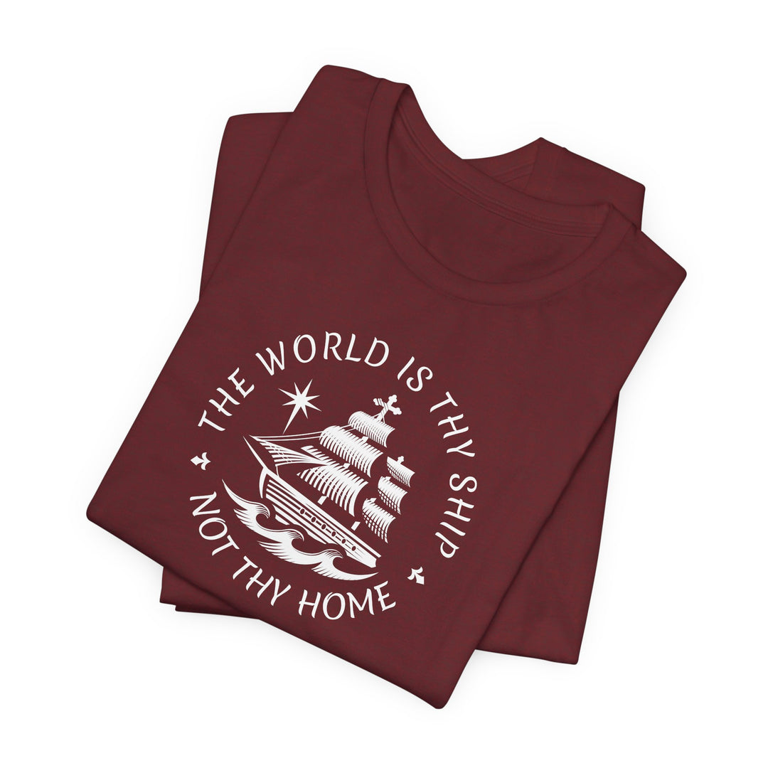 The World is Thy Ship Voyage Logo Premium T-shirt