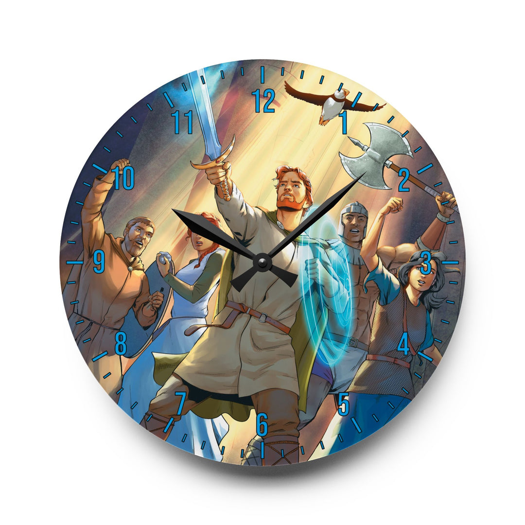Finnian and the Seven Mountains Acrylic Wall Clock