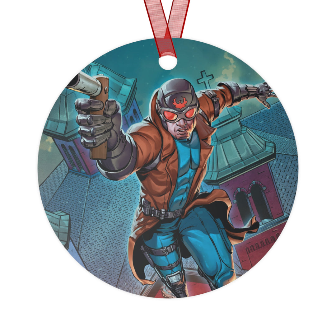 The Phantom Phoenix Metal Christmas Ornament