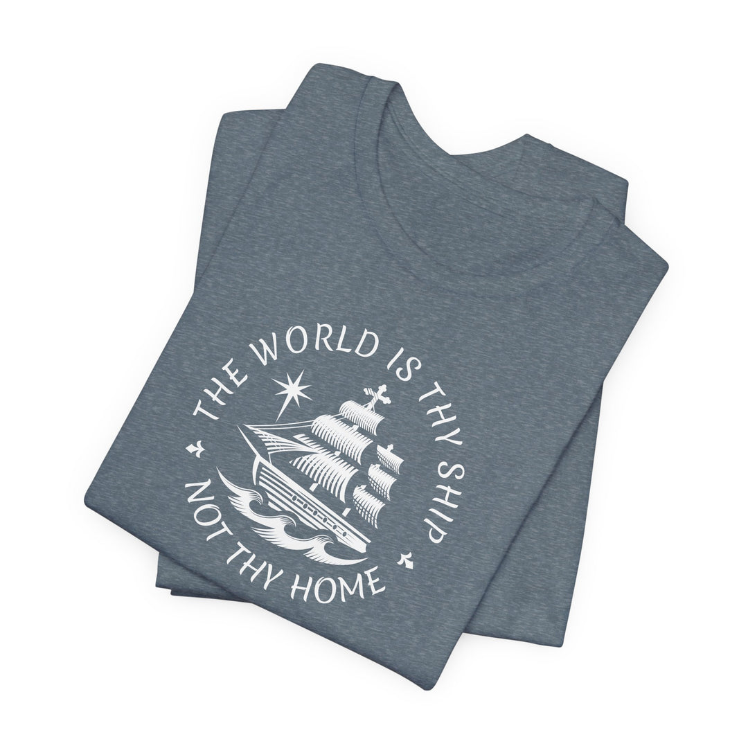 The World is Thy Ship Voyage Logo Premium T-shirt