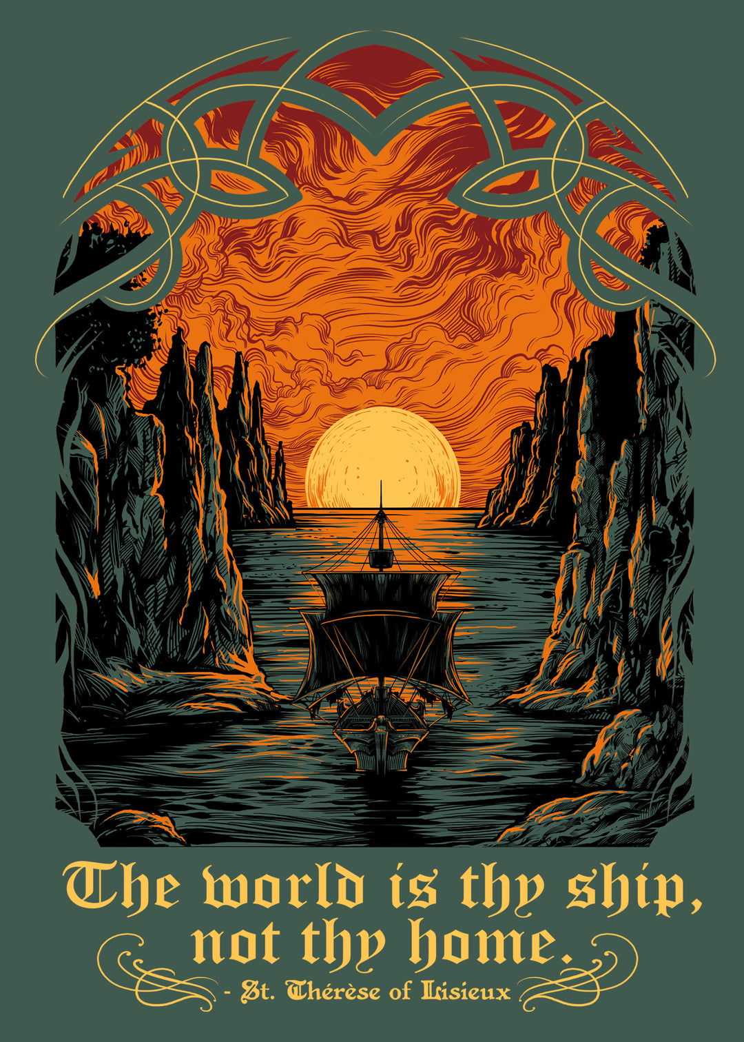 The World is Thy Ship Card Print